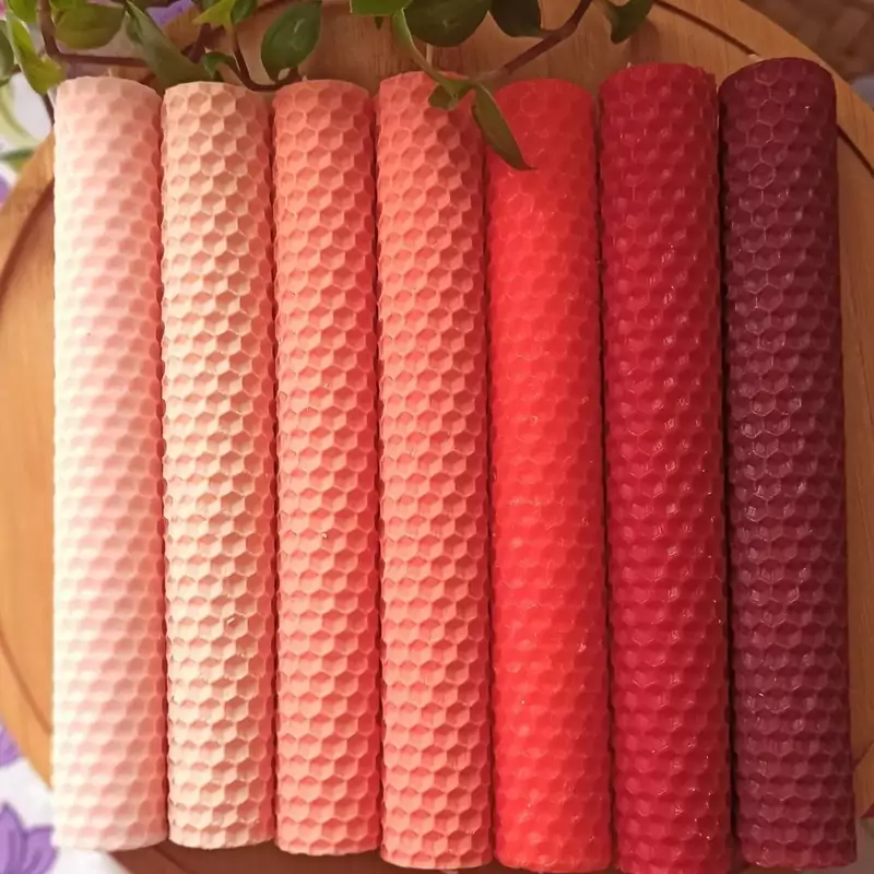 شمع موم عسلی18 سانتی باقطر2ونیم